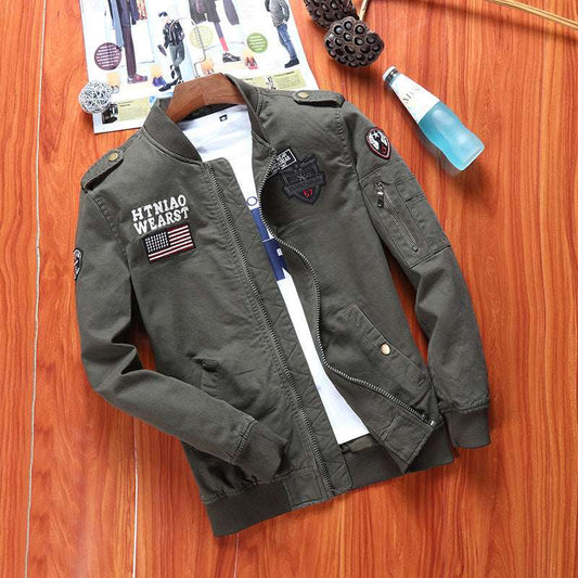 Men's flight jacket baseball uniform - CanvasSphere #