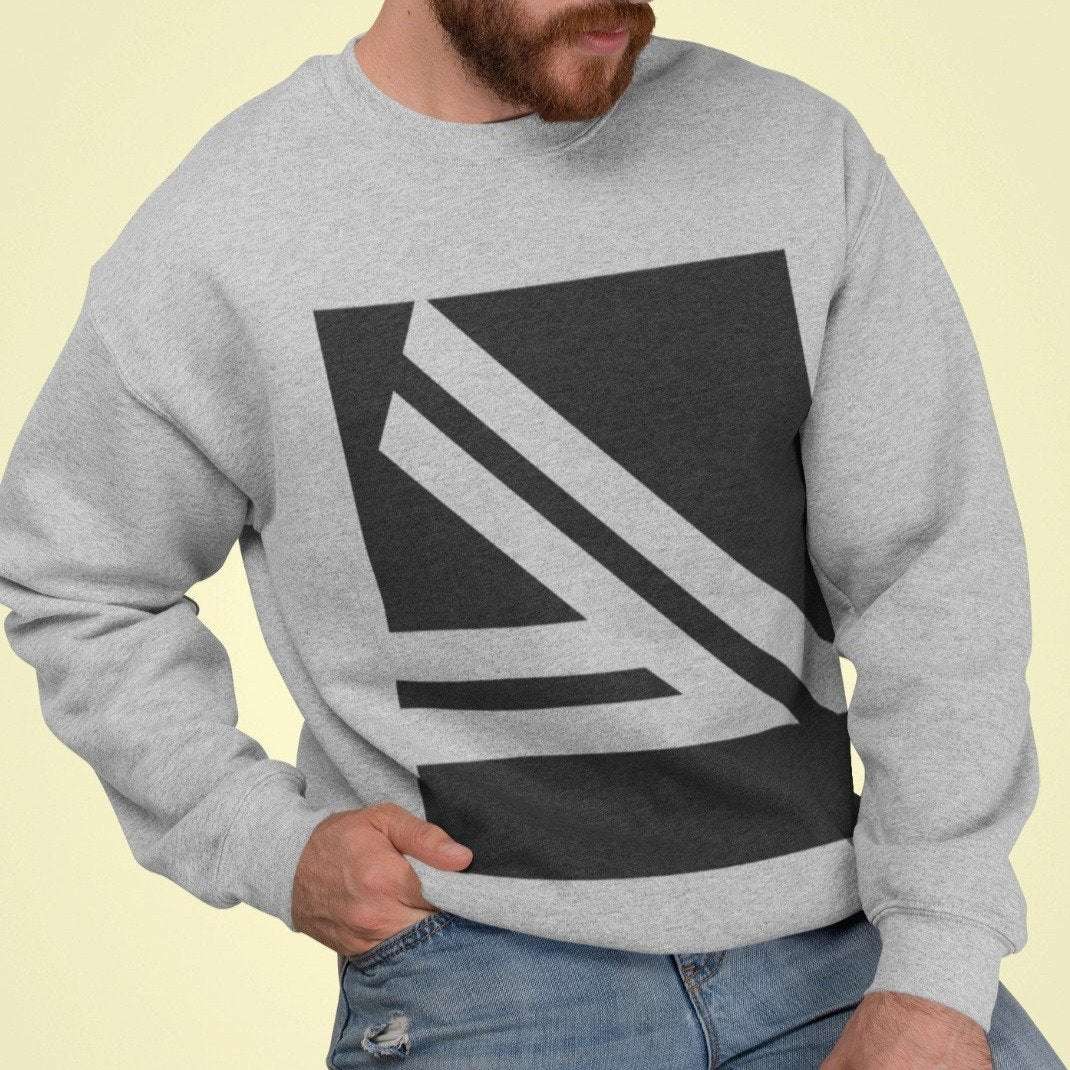 Men’s Double Slanted Logo Crewneck Sweatshirt | Stylish & Comfy