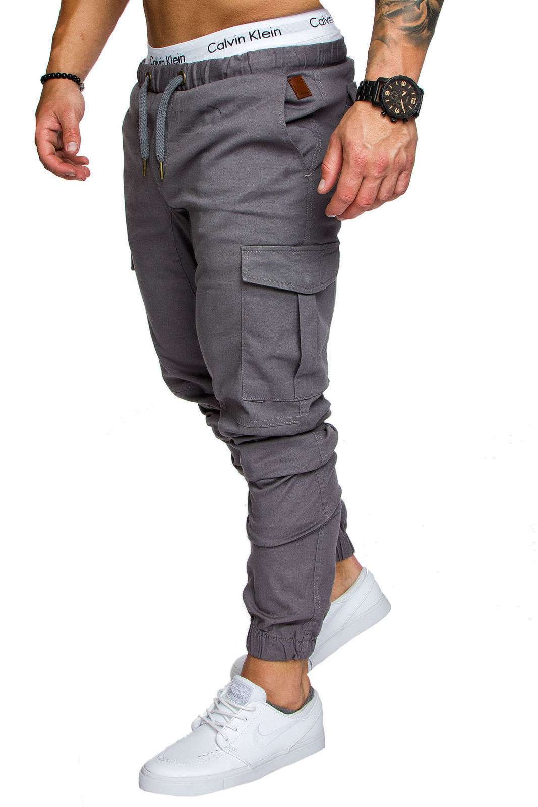 Men's Woven Fabric Casual Pants Corset Pants - CanvasSphere #