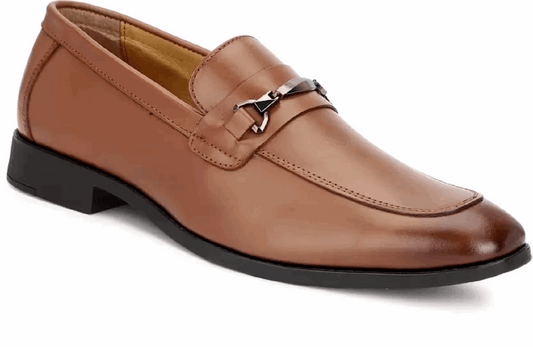 Pure Leather Comfortable Casual Shoes For Men's(Color-Tan)(UK Size-10)