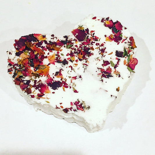 Rose Heart Bath Bomb | Organic & Relaxing Floral Bath Soak