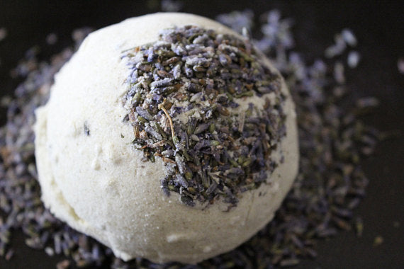 Organic Bath Bomb Calm Bomb- TWO SIZES lavender - CanvasSphere